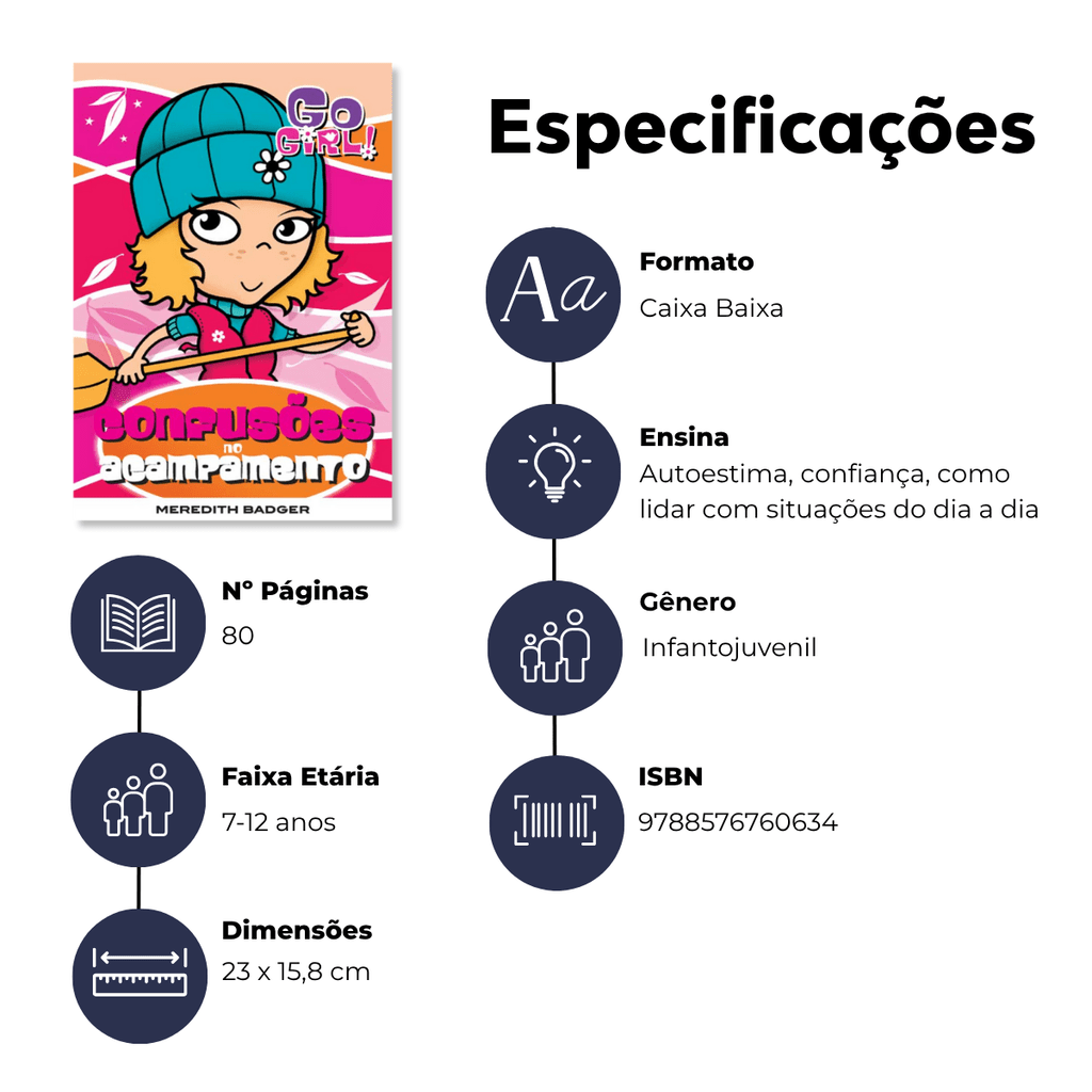 Go Girl - Confusões no Acampamento - Editora Fundamento livro_infantil