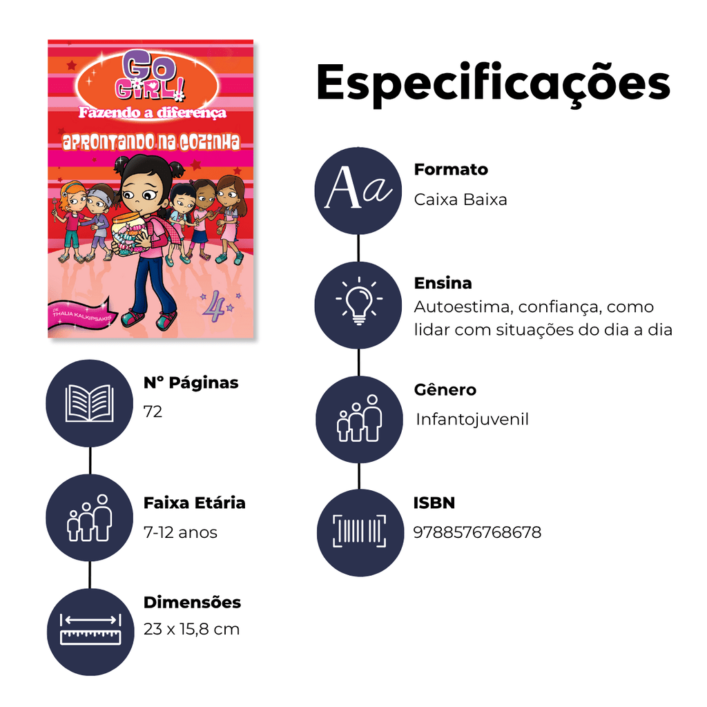 Go Girl Fazendo a Diferença - Aprontando na Cozinha - Editora Fundamento livro_infantil