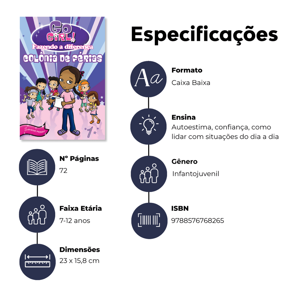 Go Girl Fazendo a Diferença - Colônia de Férias - Editora Fundamento livro_infantil