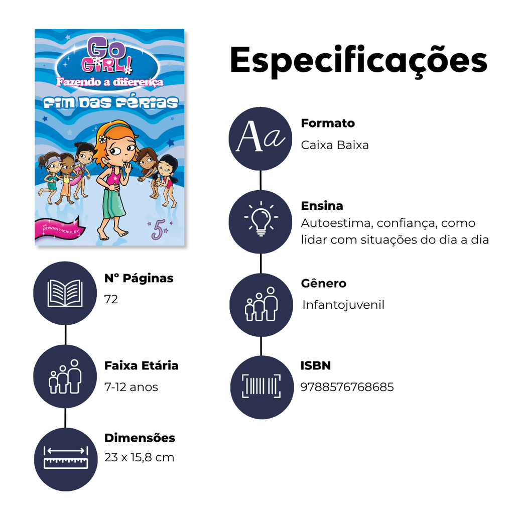 Go Girl Fazendo a Diferença - Fim de Férias - Editora Fundamento livro_infantil