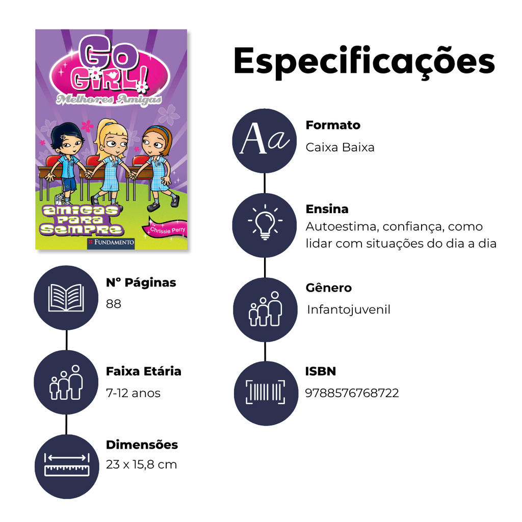 Go Girl Melhores Amigas - Melhores Amigas para Sempre - Editora Fundamento livro_infantil