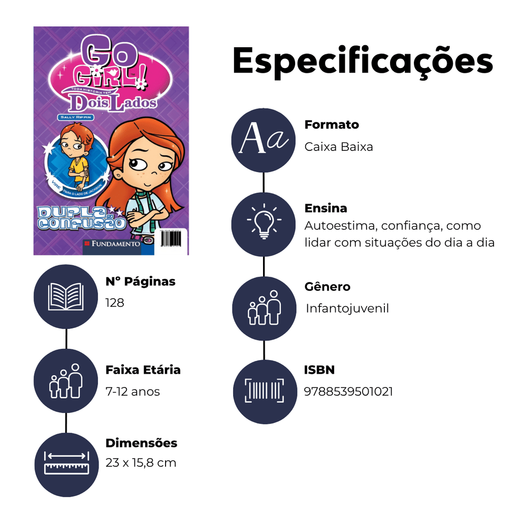 Go Girl Toda Historia Tem Dois Lados - Dupla Confusão - Editora Fundamento livro_infantil