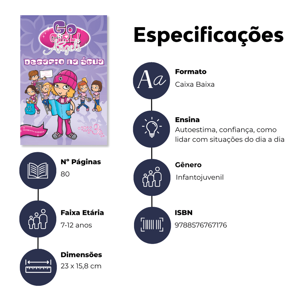 Go Girls Angels - Desafio na Água - Editora Fundamento livro_infantil