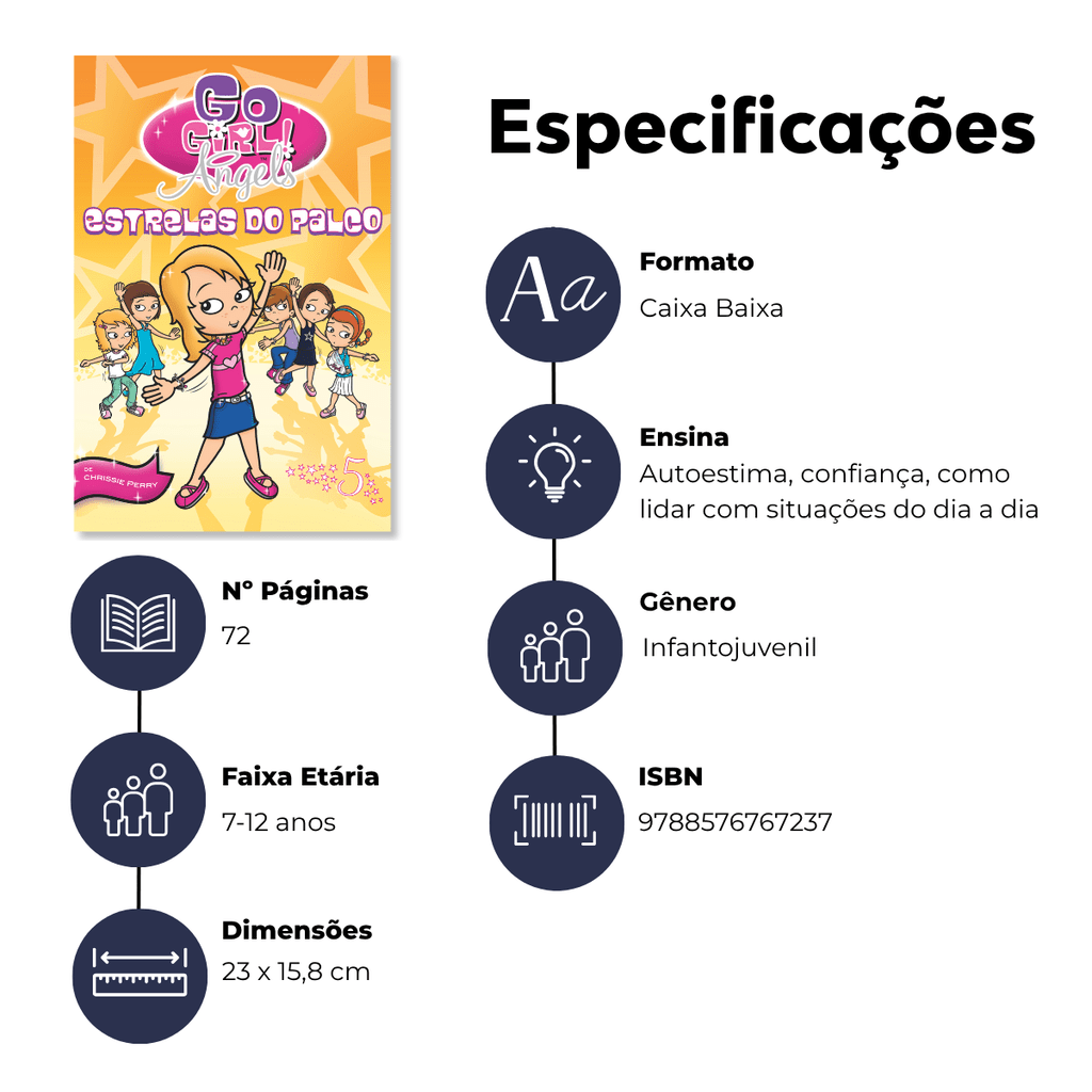 Go Girls Angels - Estrelas do Palco - Editora Fundamento livro_infantil