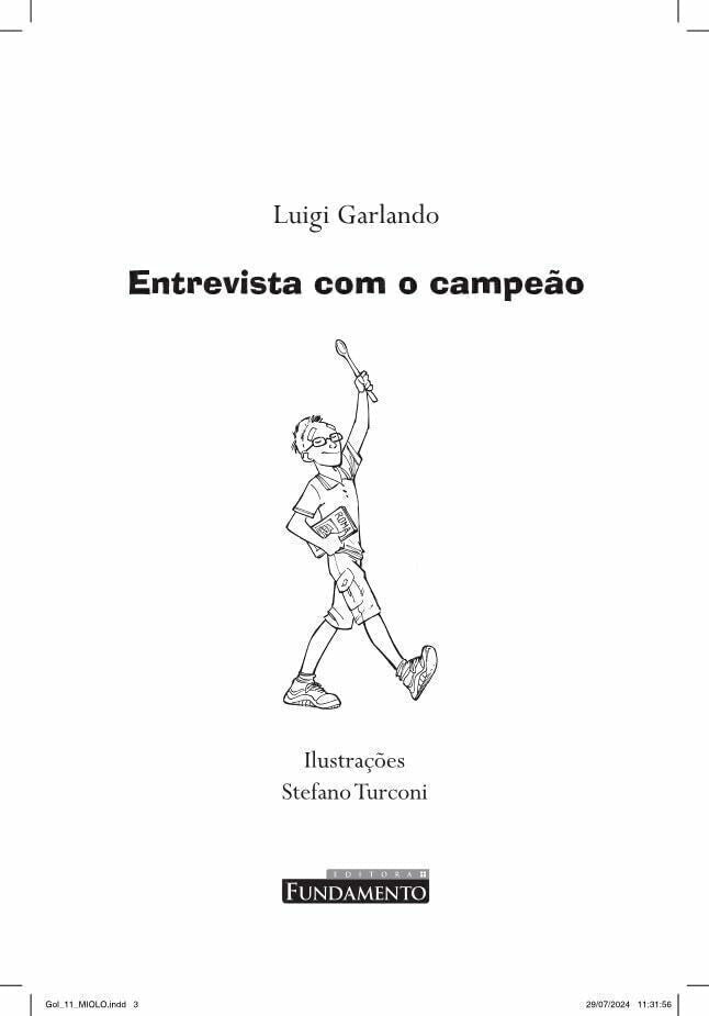 Gol 11 - Entrevista com o Campeão - Editora Fundamento livro_infantil