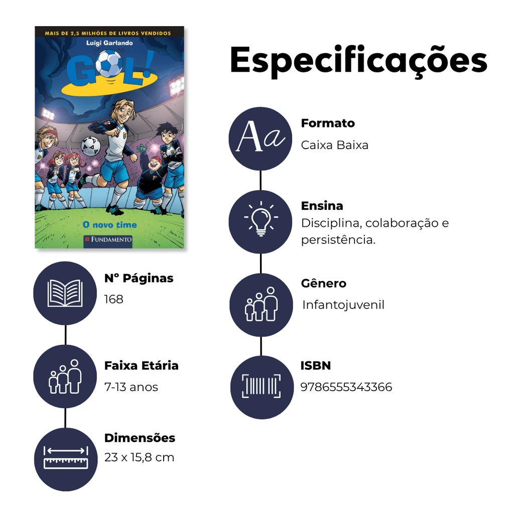 Gol 12 - O Novo Time - Editora Fundamento livro_infantil
