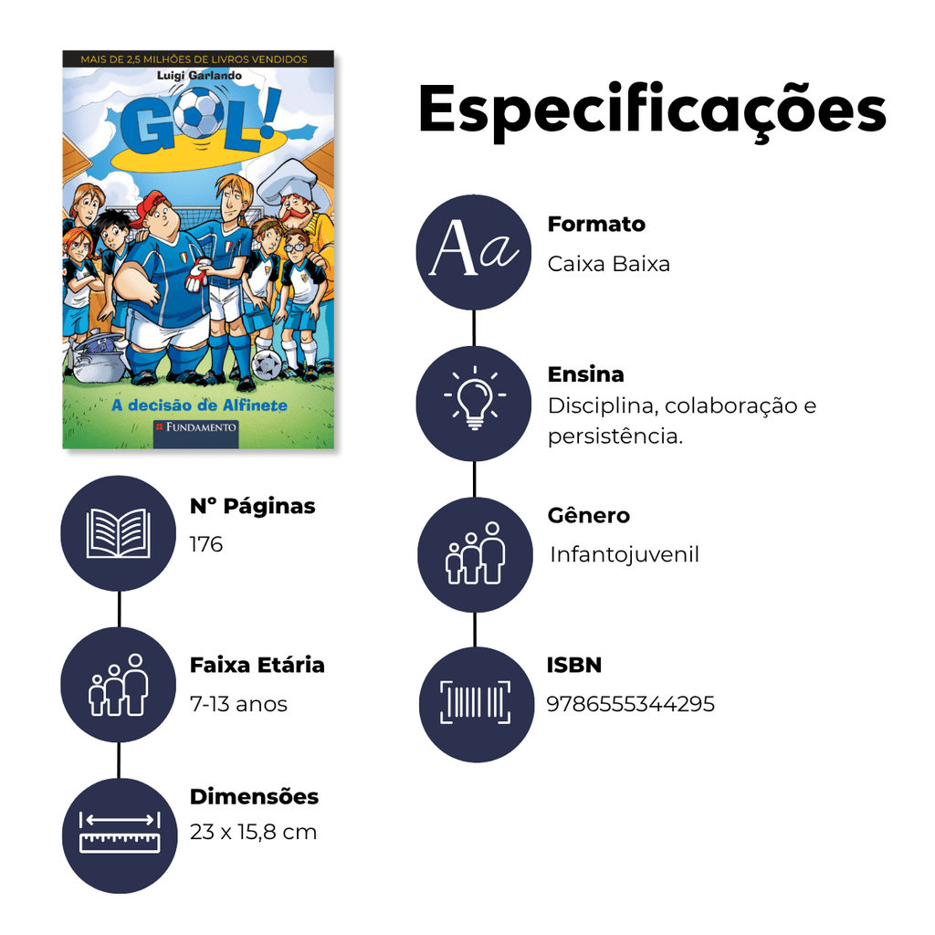 Gol 16 - A Decisão de Alfinete - Editora Fundamento livro_infantil