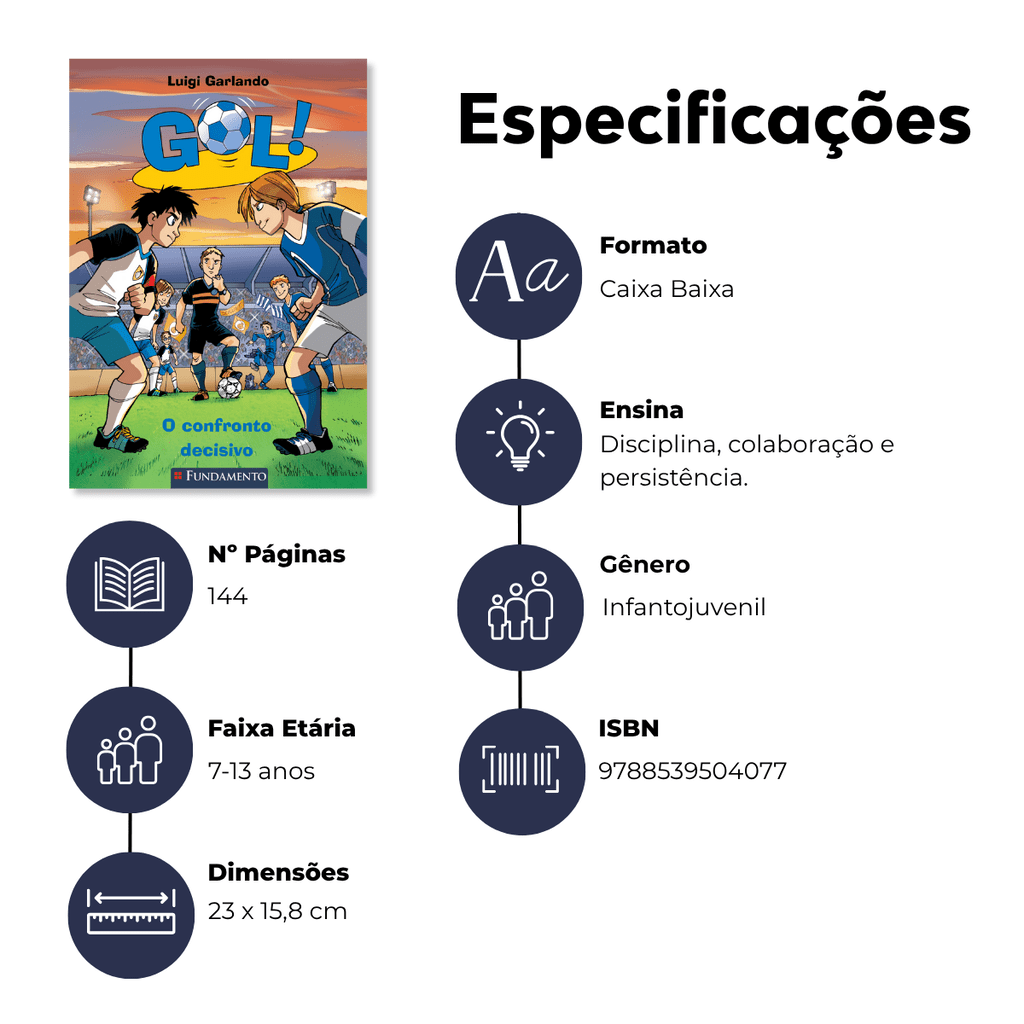 Gol 5 - O Confronto Decisivo - Editora Fundamento livro_infantil