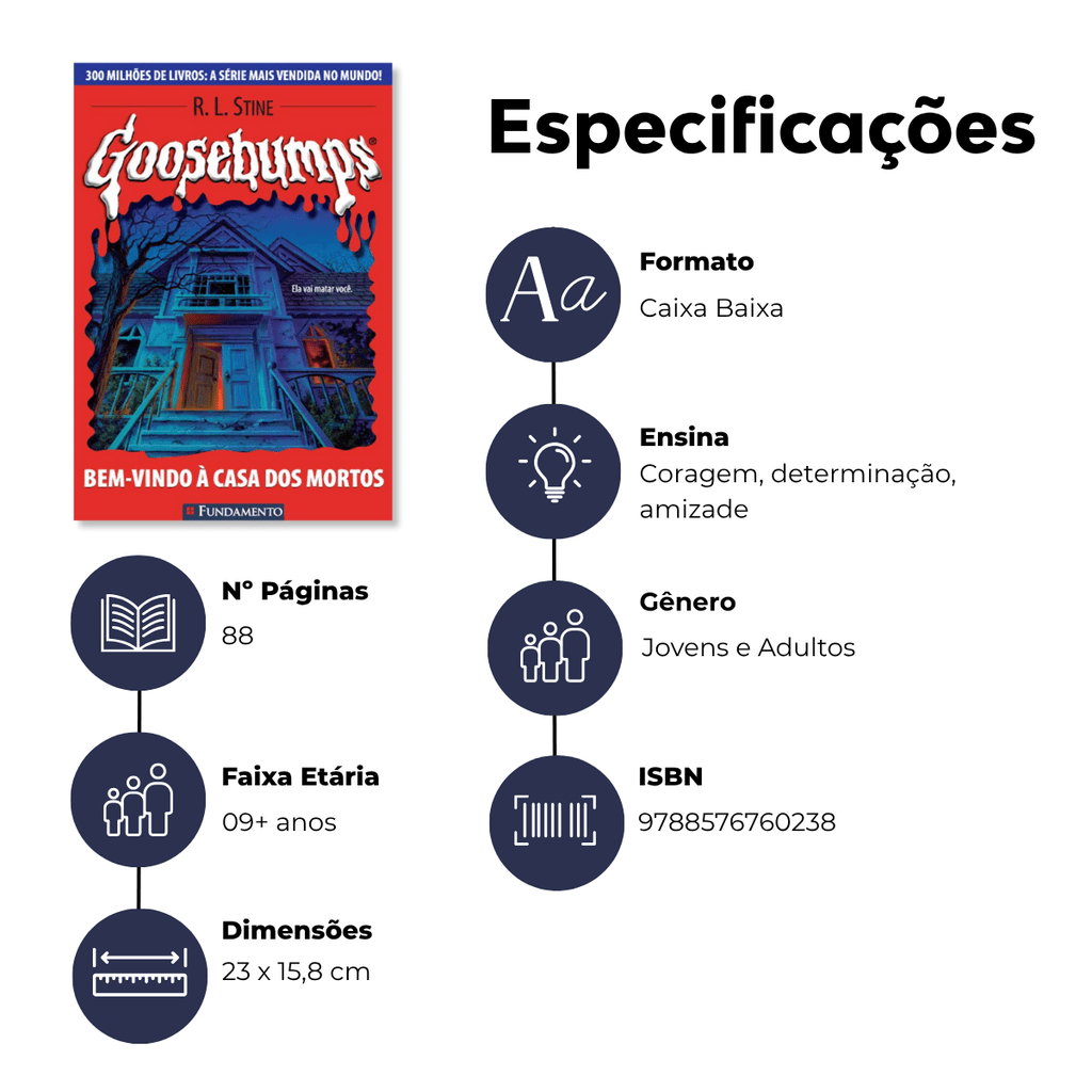Goosebumps - Bem Vindo À Casa dos Mortos - Editora Fundamento livro_infantil