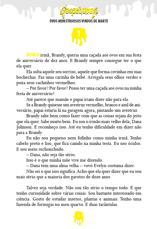 Goosebumps - Ovos Monstruosos Vindos de Marte - Editora Fundamento livro_infantil