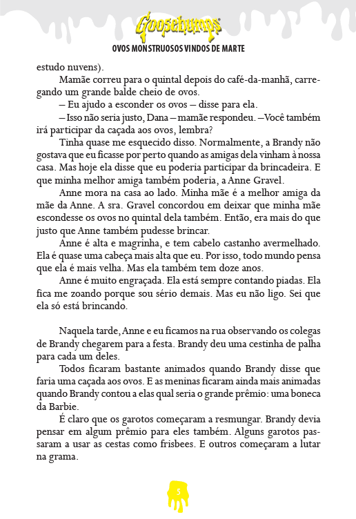 Goosebumps - Ovos Monstruosos Vindos de Marte - Editora Fundamento livro_infantil