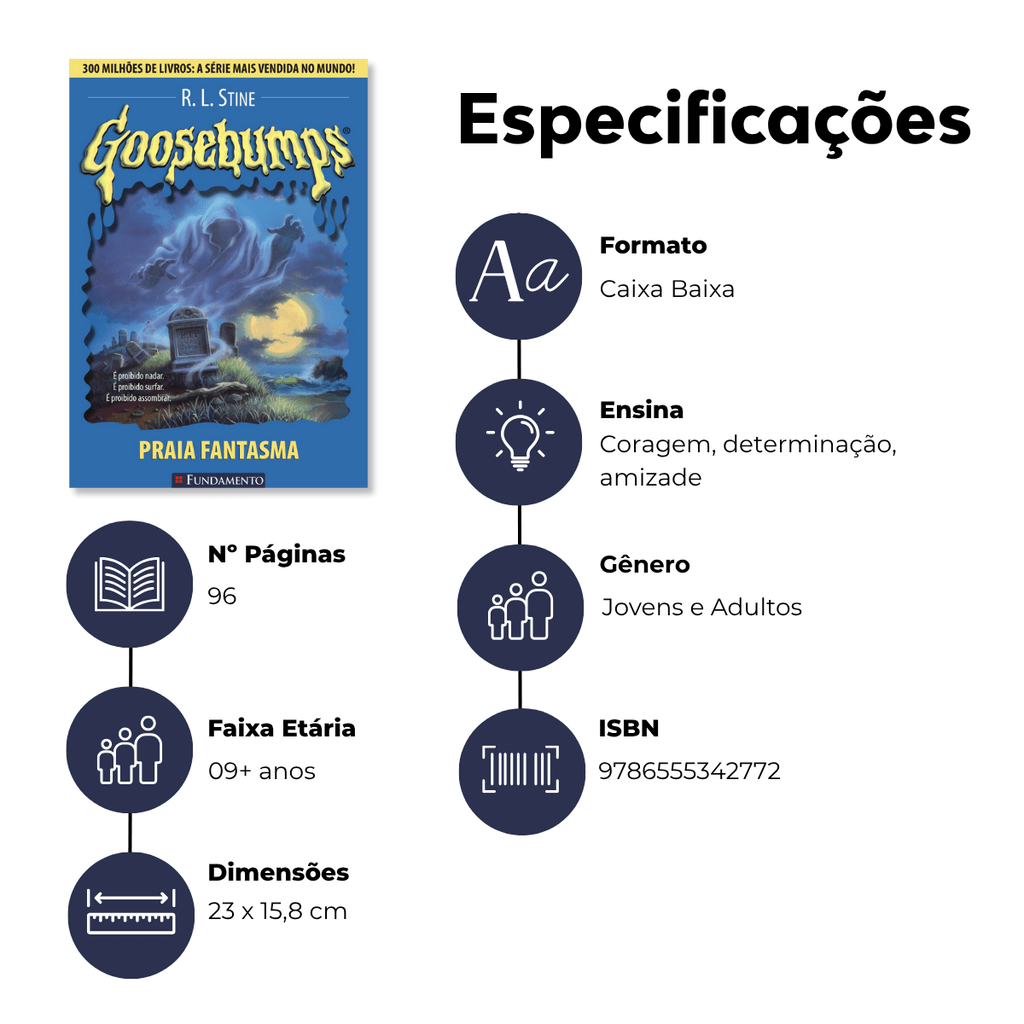 Goosebumps - Praia Fantasma - Editora Fundamento livro_infantil