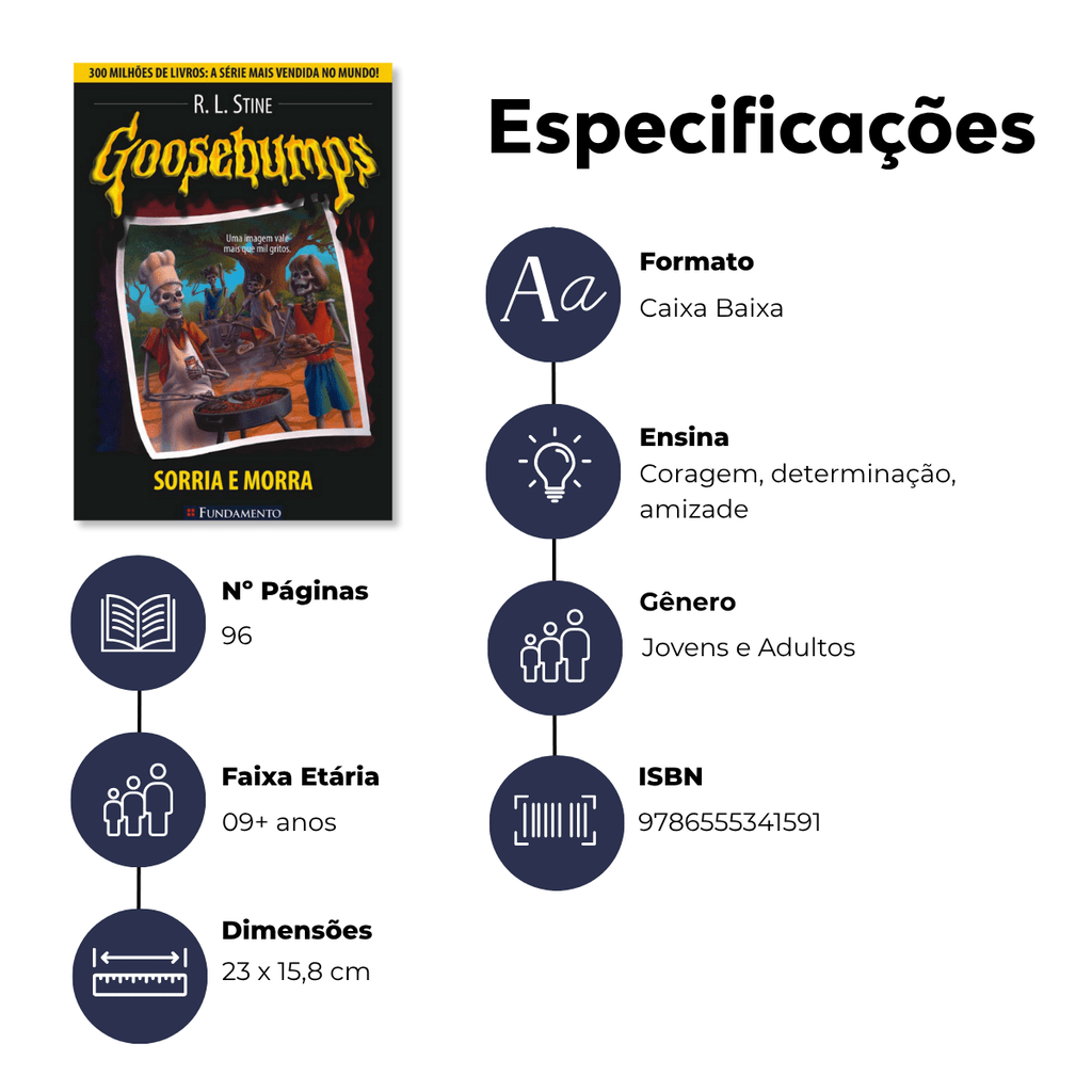 Goosebumps - Sorria e Morra - Editora Fundamento livro_infantil