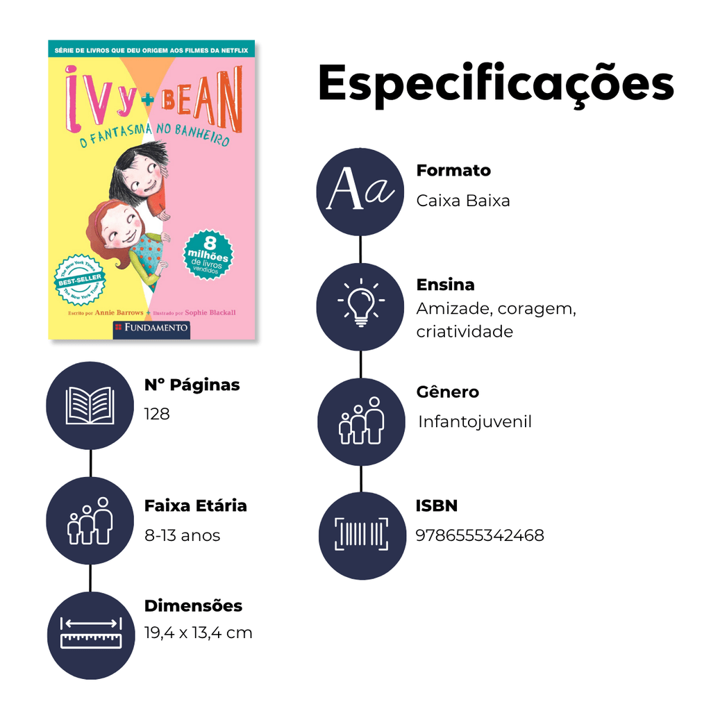 Ivy + Bean 02 - O Fantasma do Banheiro - Editora Fundamento livro_infantil