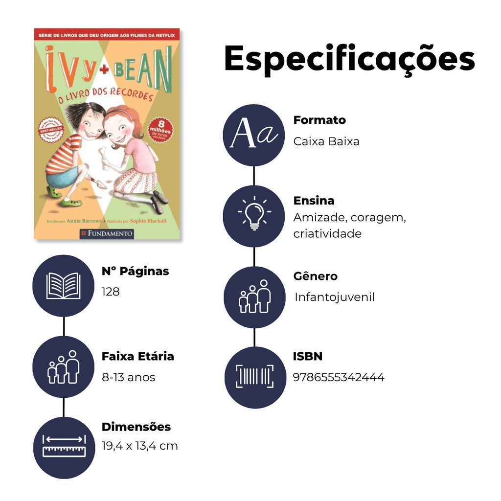 Ivy + Bean 03 - O Livro dos Recordes - Editora Fundamento livro_infantil