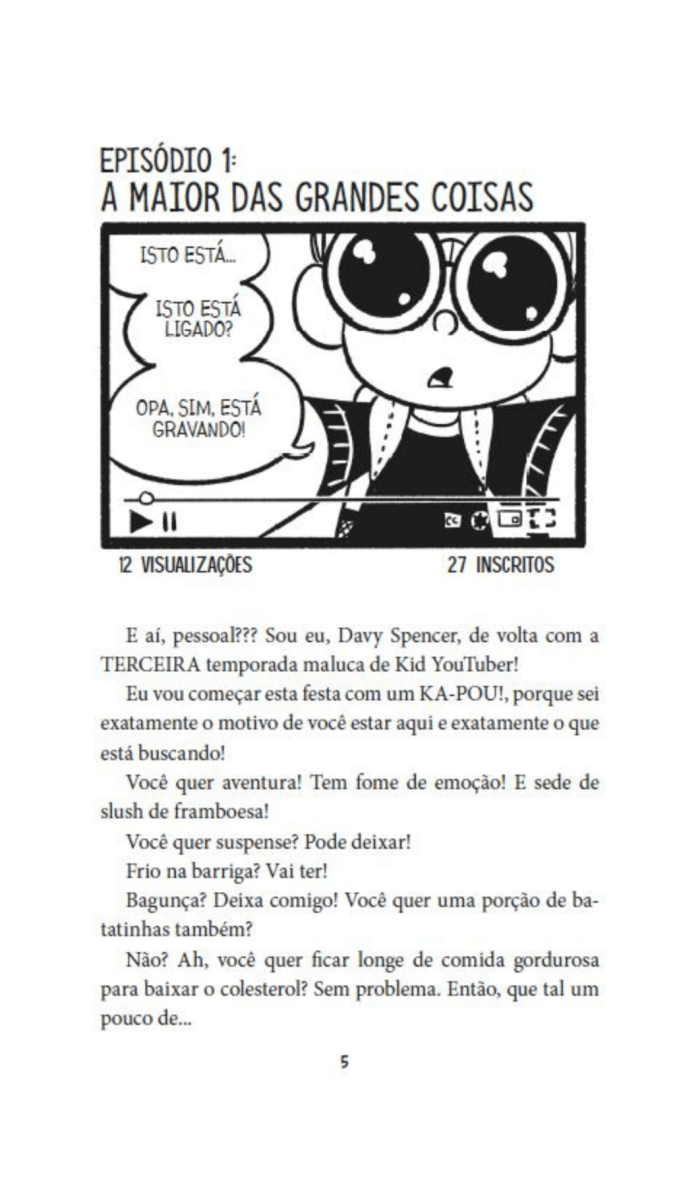 Kid Youtuber 3 - Espere o Inesperado - Editora Fundamento livro_infantil