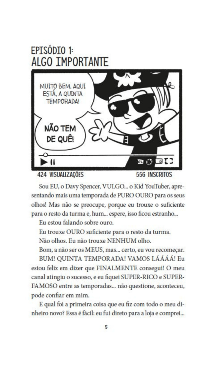Kid Youtuber 5: Em Busca do Tesouro Perdido - Editora Fundamento livro_infantil