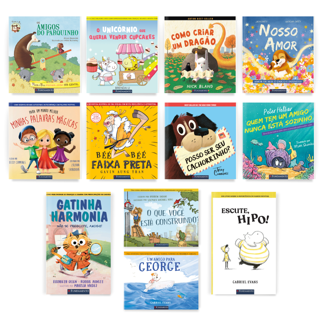 Kit 12 Livros Infantis para Crianças de 3 - 6 Anos - Editora Fundamento livro_infantil