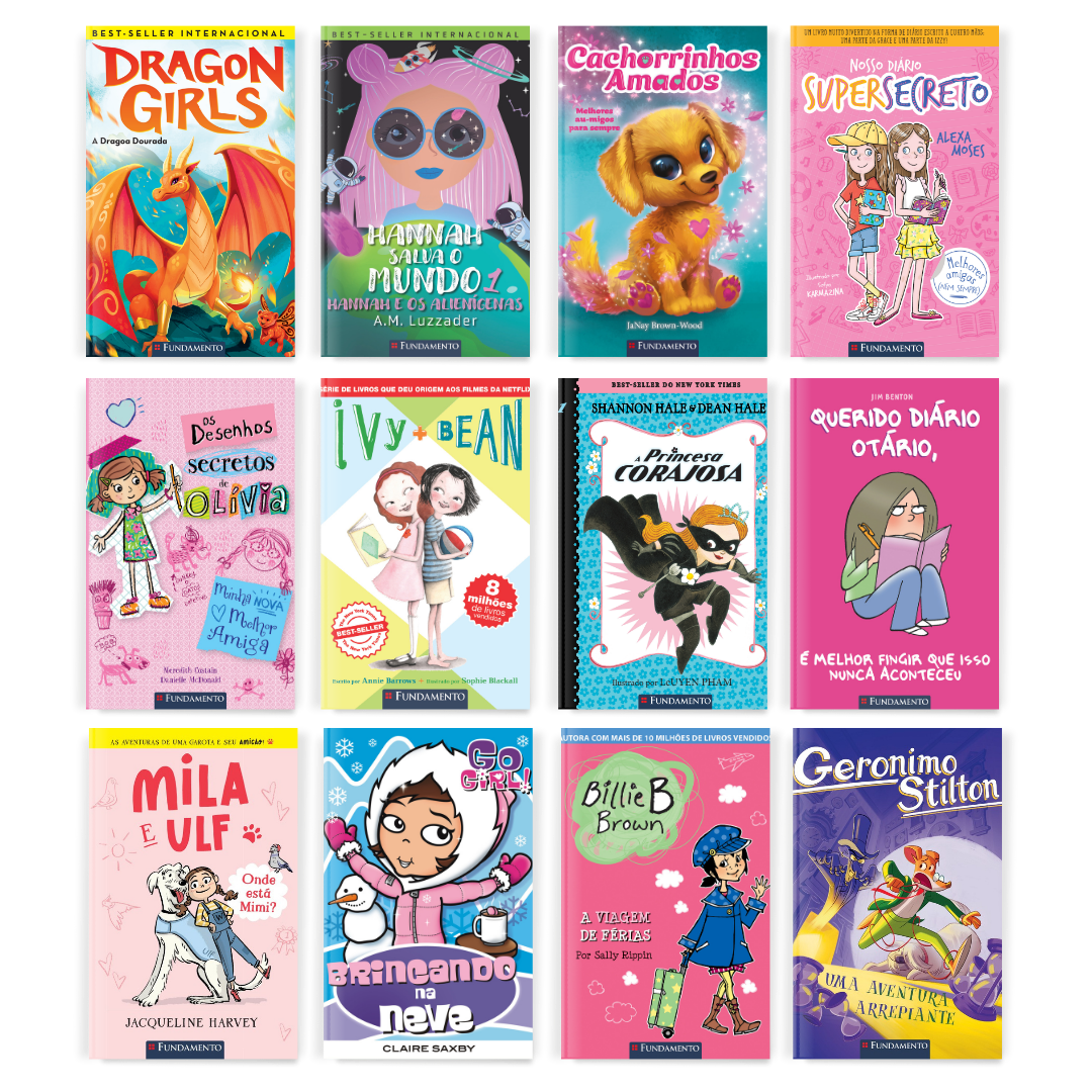 Kit 12 Livros Infantis para Meninas de 7 - 10 Anos - Editora Fundamento livro_infantil
