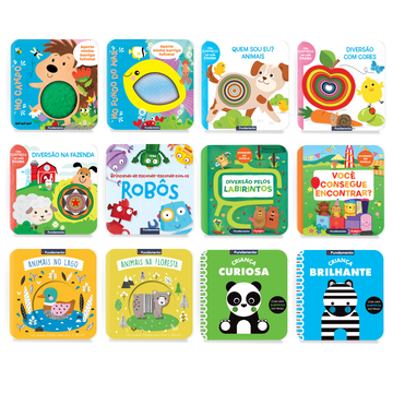 Kit 12 Livros para Bebês com Texturas e Estímulos Sensoriais - Editora Fundamento livro_infantil