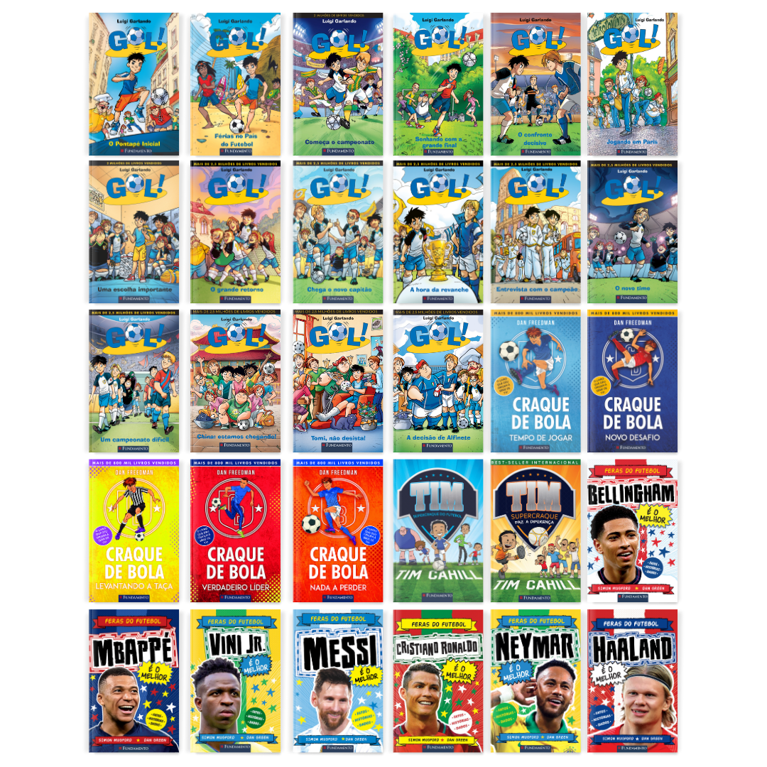 Kit 30 Livros de Futebol - Editora Fundamento livro_infantil