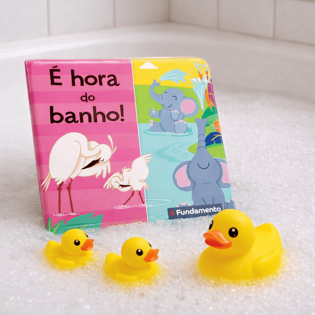 Kit 4 Livros Infantis de Banho para Bebês - Editora Fundamento livro_infantil