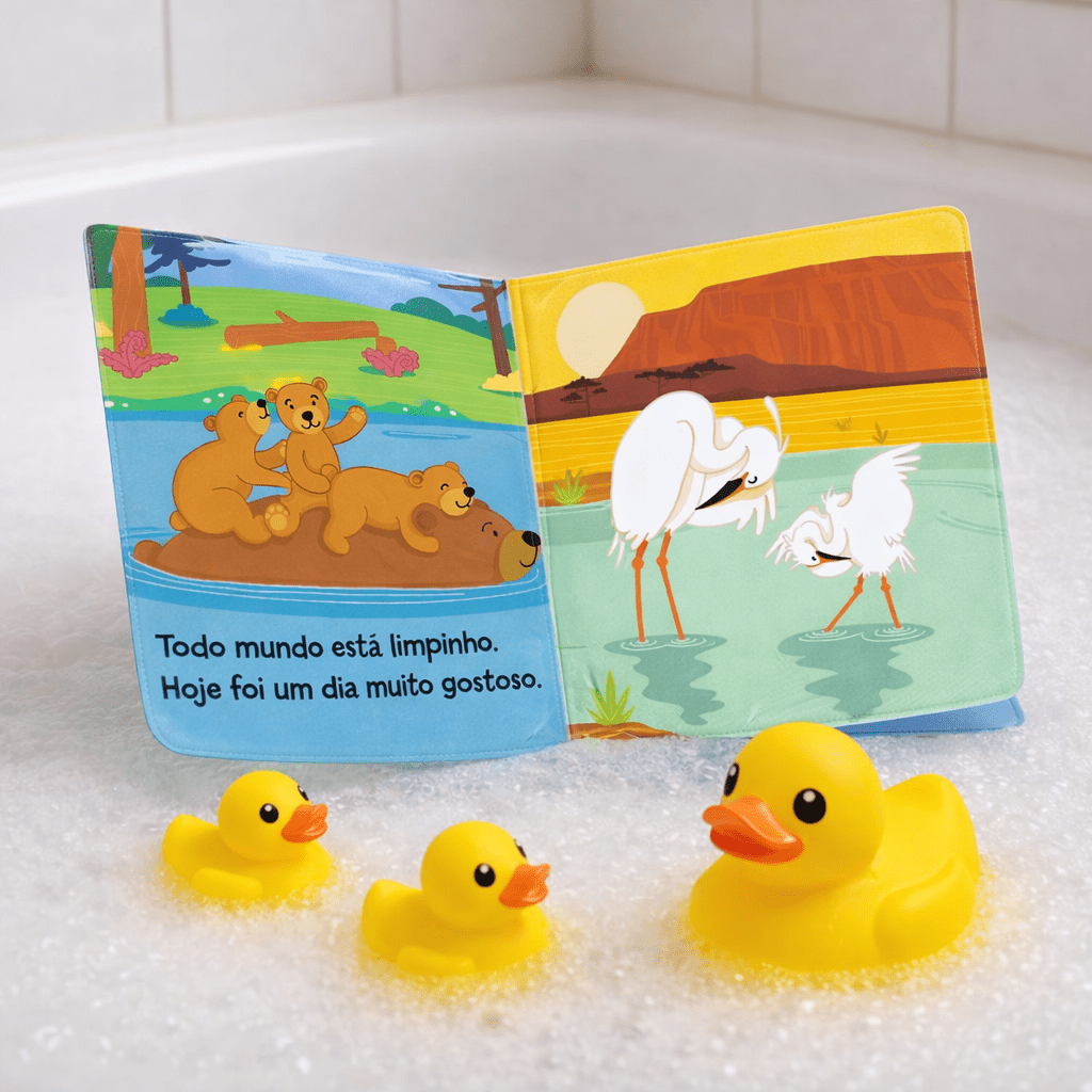 Kit 4 Livros Infantis de Banho para Bebês - Editora Fundamento livro_infantil