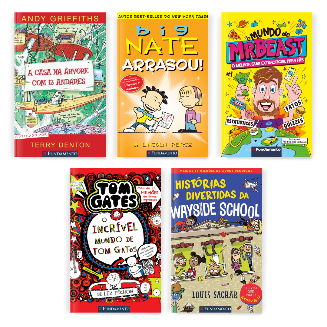 Kit 5 Livros Divertidos para Crianças - Editora Fundamento livro_infantil