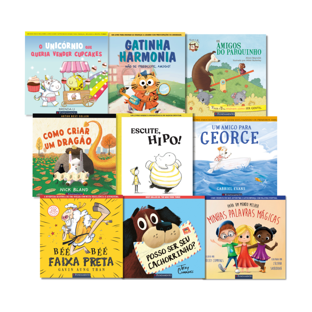 Kit 9 Livros Infantis para Crianças de 3 - 6 Anos - Editora Fundamento livro_infantil
