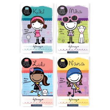 Kit Amigas da Rua Lótus - 4 Livros - Editora Fundamento livro_infantil