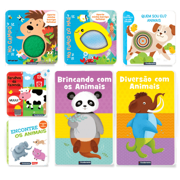 Kit Aprendendo Os Animais - 7 Livros para Bebês - Editora Fundamento livro_infantil