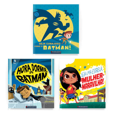 Kit Batman + Mulher Maravilha (3 Livros Infantis para Crianças de 3 - 6 Anos) - Editora Fundamento livro_infantil