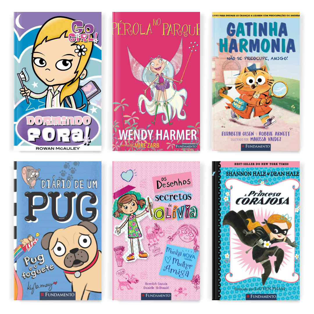 Kit Best - Sellers Fundamento - 6 Livros (Meninas 6 - 8 Anos) - Editora Fundamento livro_infantil