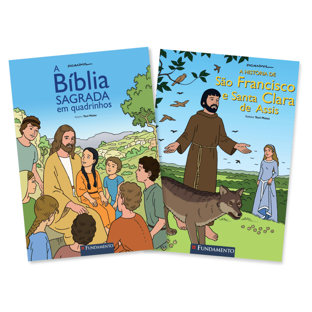 Kit Biblia + Francisco: a Bíblia Sagrada em Quadrinhos + a História de São Francisco e Santa Clara D - Editora Fundamento livro_infantil
