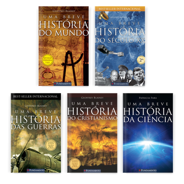 Kit Breve História - 5 Livros (Mundo, Século, Guerras, Ciência, Cristianismo) - Editora Fundamento livro_infantil