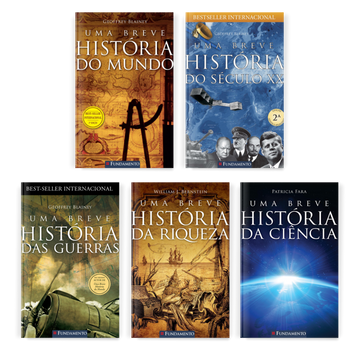 Kit Breve História - 5 Livros (Mundo, Século, Guerras, Riqueza, Ciência) - Editora Fundamento livro_infantil