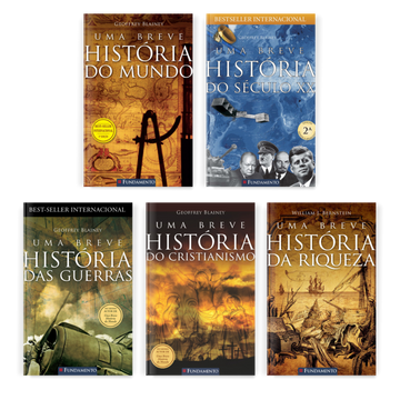 Kit Breve História - 5 Livros (Mundo, Século, Guerras, Riqueza, Cristianismo) - Editora Fundamento livro_infantil