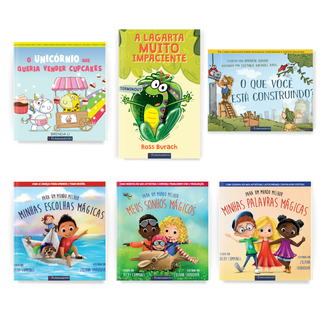 Kit Como Criar Filhos Fortes e Mais Felizes - 6 Livros Infantis para 3 - 6 Anos - Editora Fundamento livro_infantil
