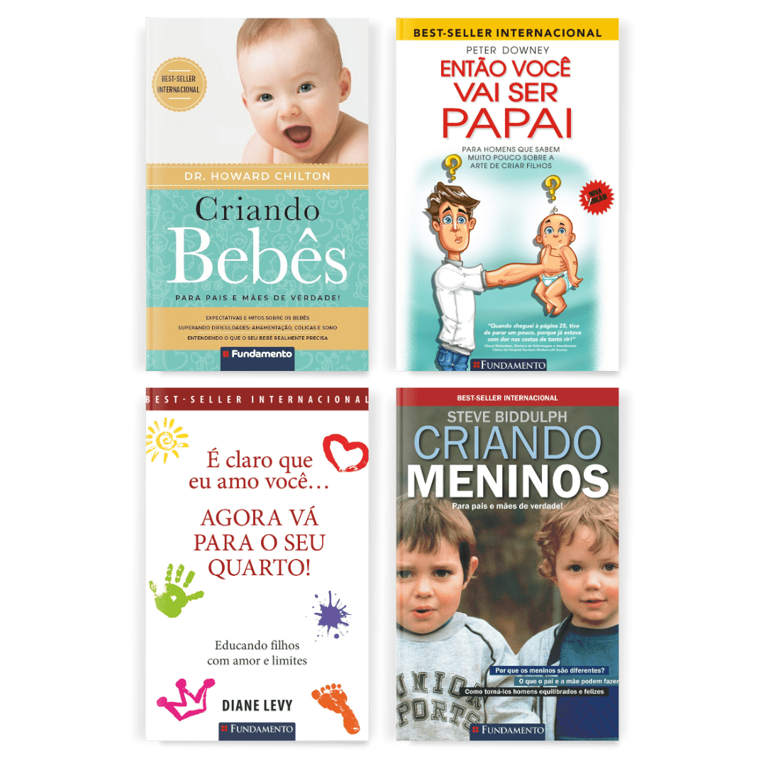 Kit Como Criar Filhos Meninos - 4 Livros - Editora Fundamento livro_infantil