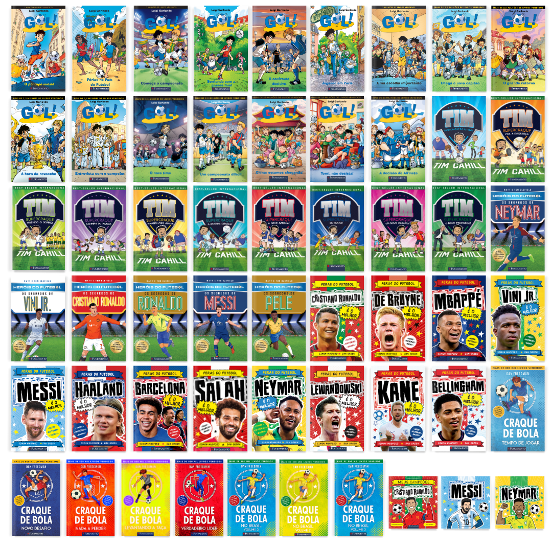 Kit Copa do Mundo - 55 Livros Infantis de Futebol - Editora Fundamento livro_infantil