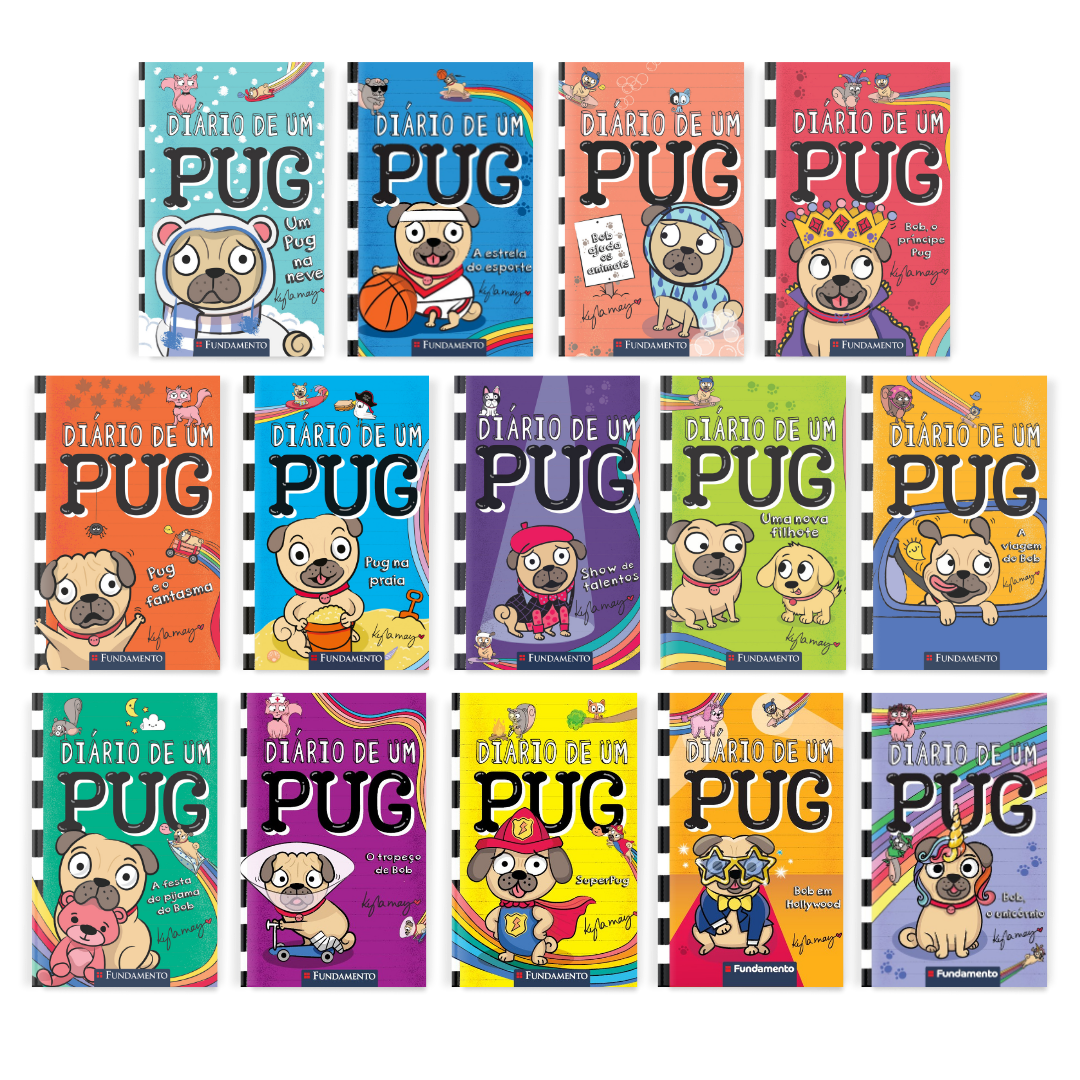 Kit de Livros: Diário de Um Pug - Volumes 02 a 15 - Editora Fundamento livro_infantil