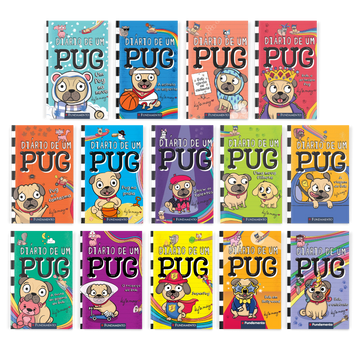 Kit de Livros: Diário de Um Pug - Volumes 02 a 15 - Editora Fundamento livro_infantil