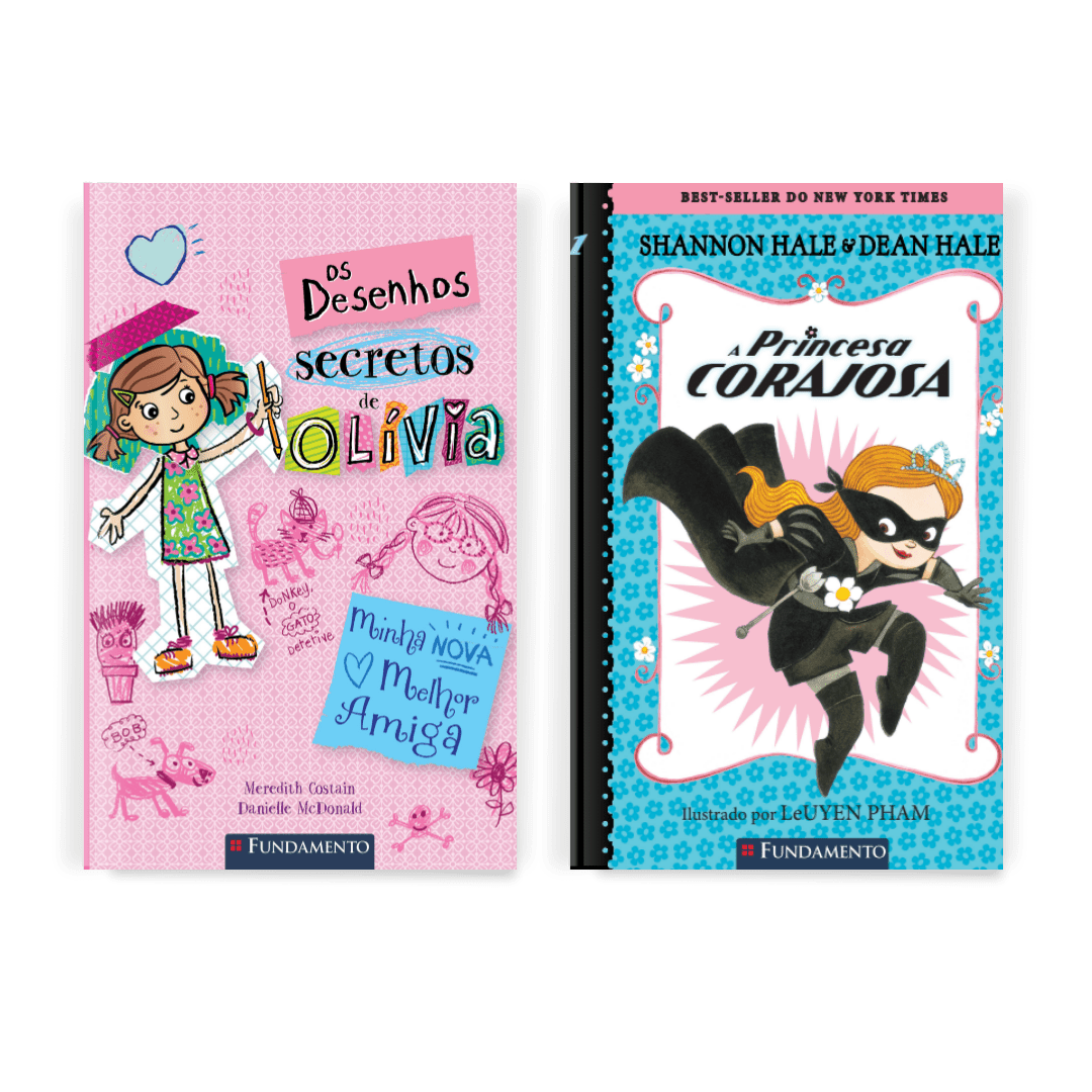 Kit Desenhos Secretos de Olivia + A Princesa Corajosa - Editora Fundamento livro_infantil