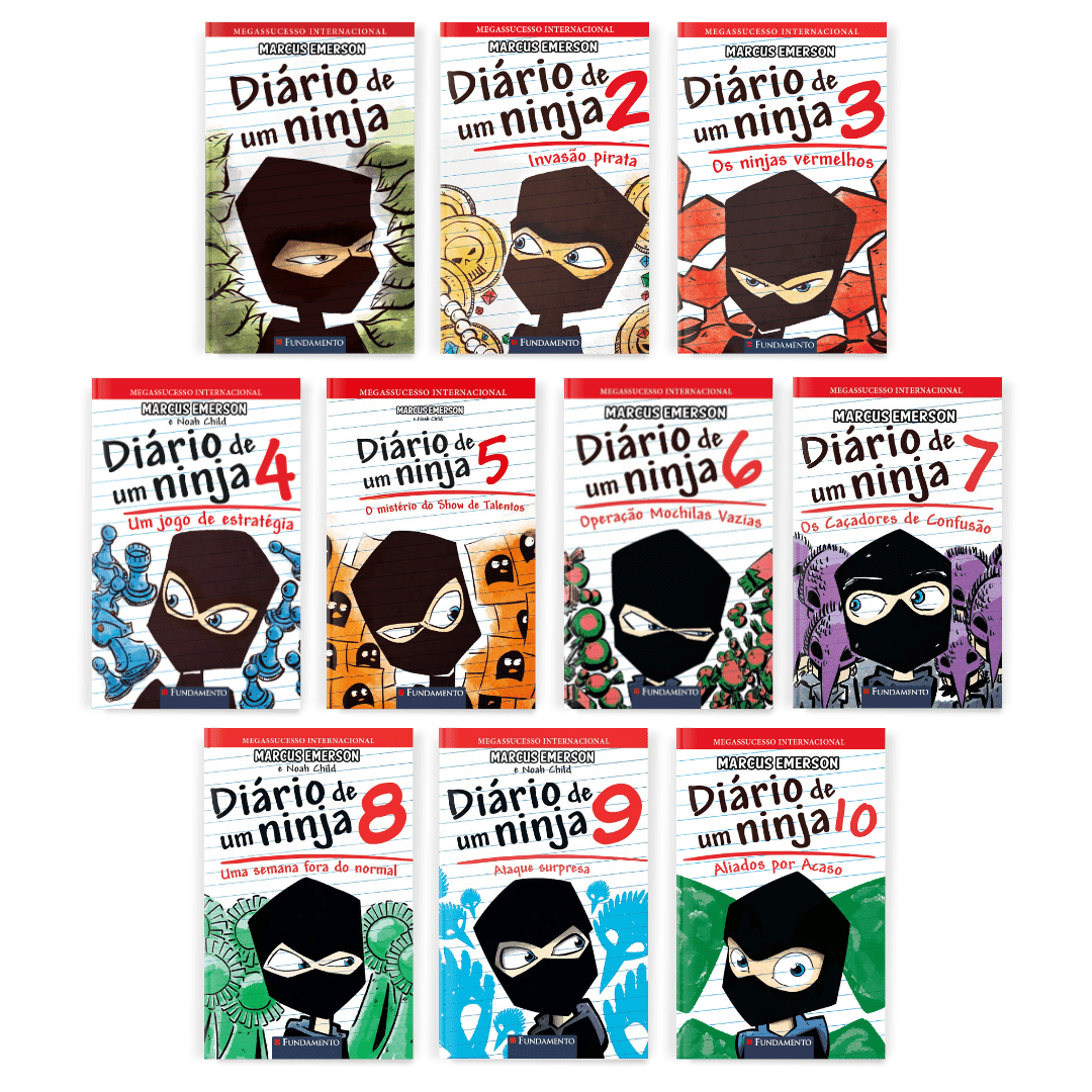 Kit Diário de Um Ninja - 10 Livros (1 ao 10) - Editora Fundamento livro_infantil