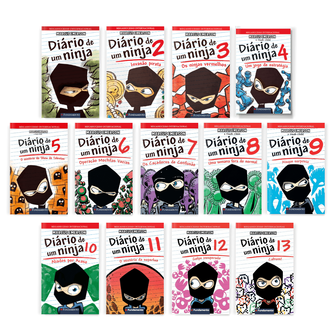Kit Diário de Um Ninja - 13 Lviros (1 Ao 13) - Editora Fundamento livro_infantil