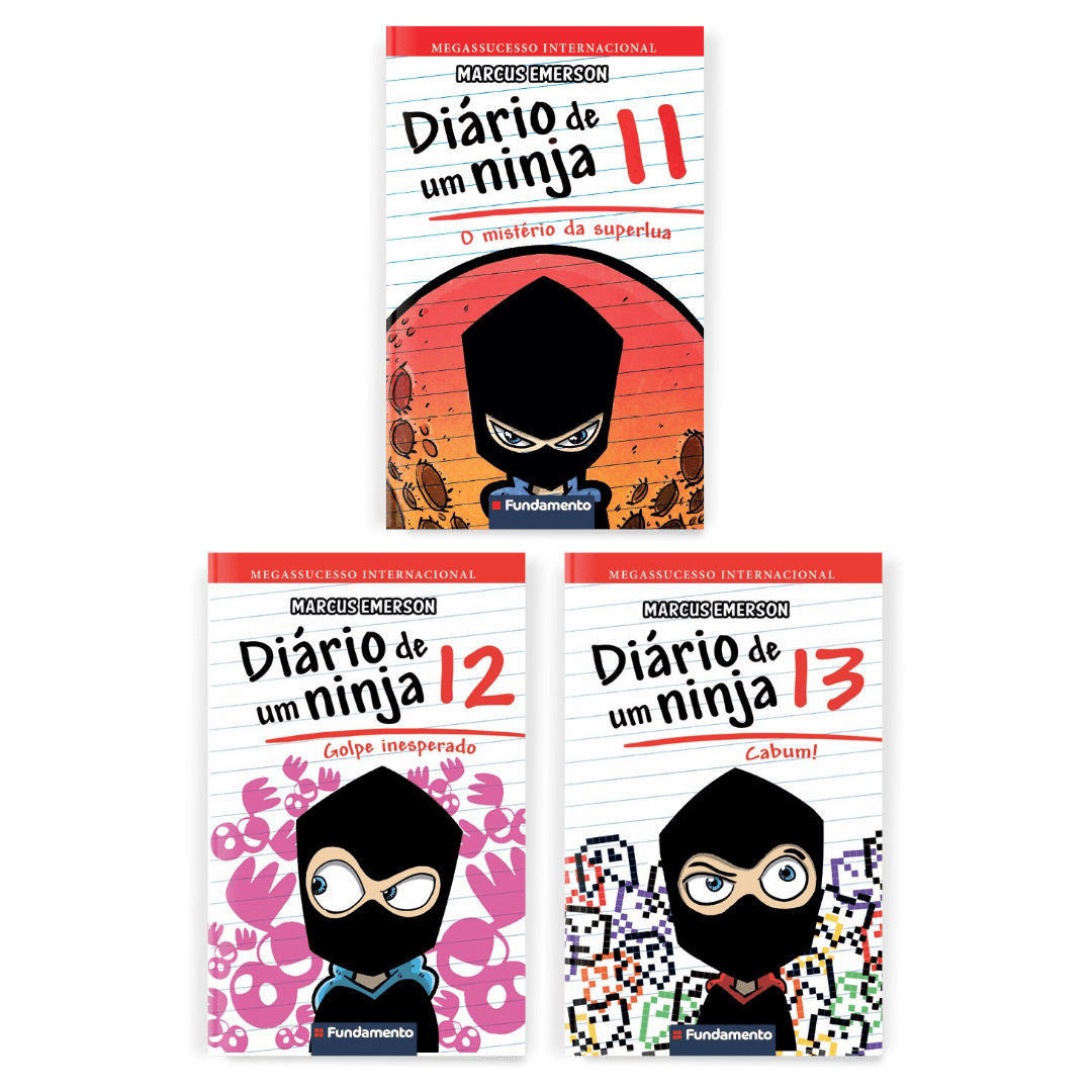 Kit Diário de Um Ninja - 3 Livros (11, 12, 13) - Editora Fundamento livro_infantil