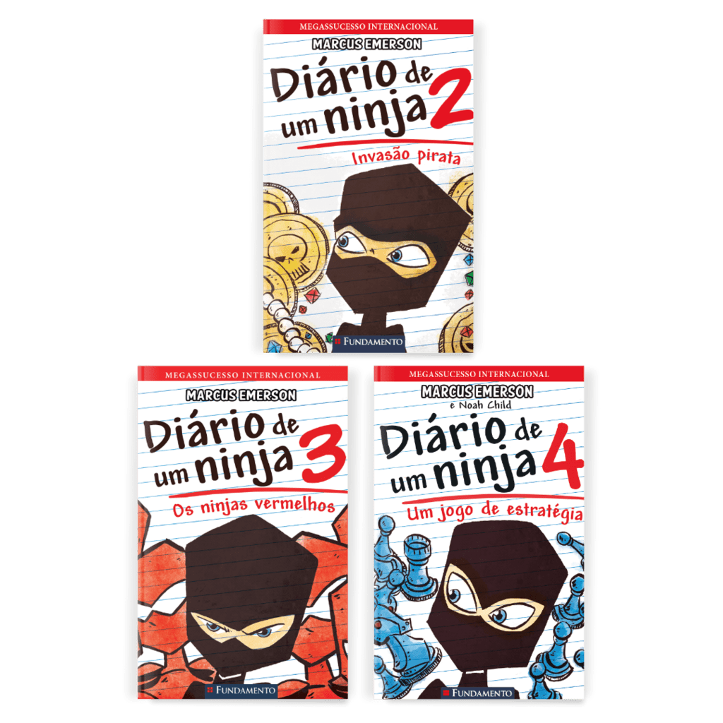 Kit Diario de Um Ninja - 3 Livros (2 ao 4) - Editora Fundamento livro_infantil