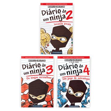 Kit Diario de Um Ninja - 3 Livros (2 ao 4) - Editora Fundamento livro_infantil
