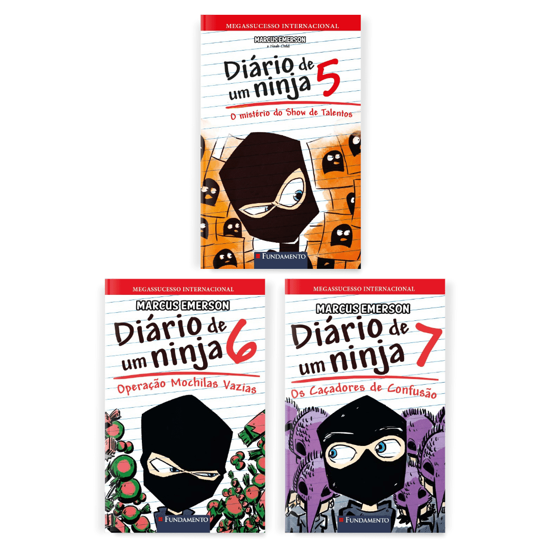 Kit Diário de Um Ninja - 3 Livros (5 ao 7) - Editora Fundamento livro_infantil