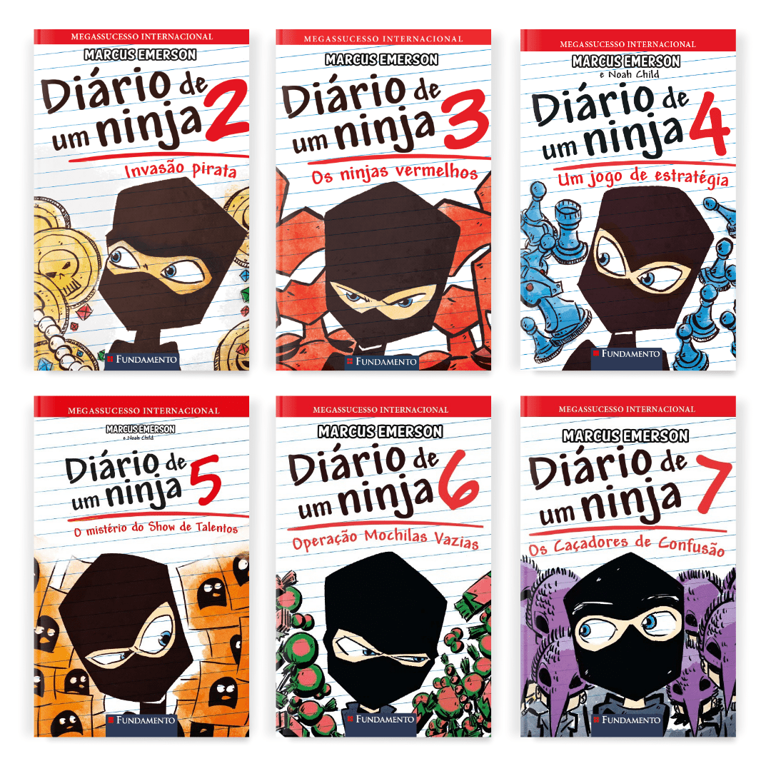 Kit Diário de Um Ninja - 6 Livros (2 ao 7) - Editora Fundamento livro_infantil